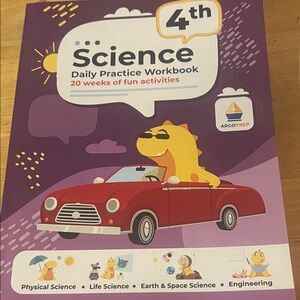 Science Workbook for Kids - Purple and Red